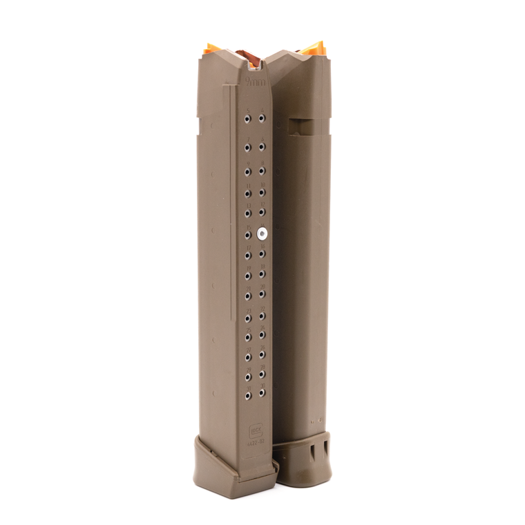 OEM Glock 17 / 34 Magazine | Bulk Packaging | 33RD | 9MM | Flat Dark Earth | 47463
