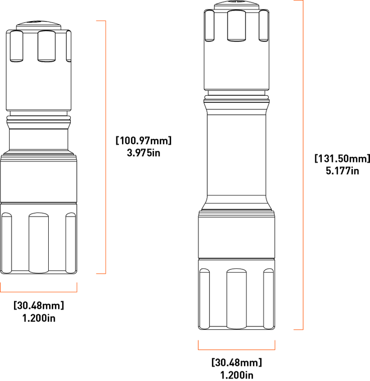 Cloud Defensive MCH EDC Flashlight | Single Output | Handheld Light | 40k Candela | Black | MCH2.0-EDC-S-650-BLK