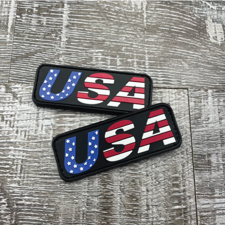 Owl & Anchor | USA Tab | 3.0" PVC Patch | Red/White/Blue | O&A-PVC-FAFO-USATB