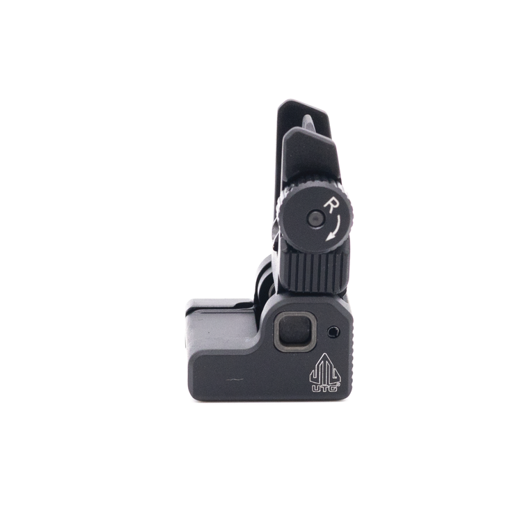 UTG Accu-Sync Flip-Up Rear Sight | Low Profile | AR15 | Dual Aiming Aperture | Picatinny Fit | Black | MNT-957 UTG Accu-Sync Flip-Up Rear Sight | Low Profile | AR15 | Dual Aiming Aperture | Picatinny Fit | Black | MNT-957