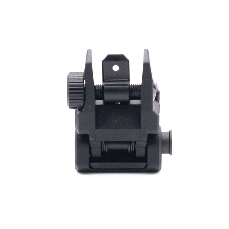 UTG Accu-Sync Flip-Up Rear Sight | Low Profile | AR15 | Dual Aiming Aperture | Picatinny Fit | Black | MNT-957