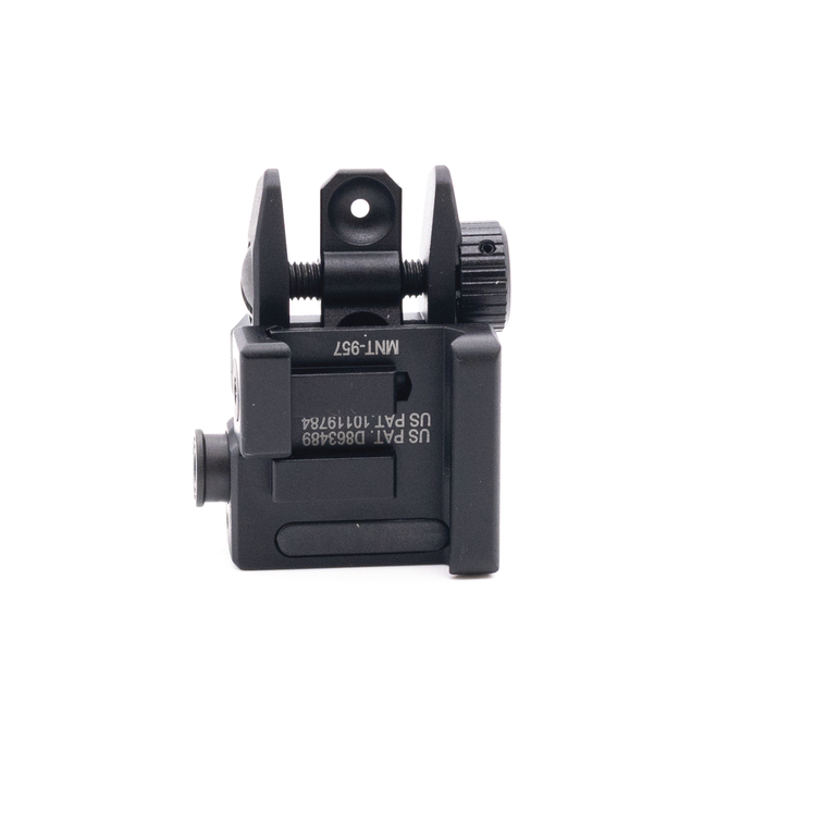 UTG Accu-Sync Flip-Up Rear Sight | Low Profile | AR15 | Dual Aiming Aperture | Picatinny Fit | Black | MNT-957 UTG Accu-Sync Flip-Up Rear Sight | Low Profile | AR15 | Dual Aiming Aperture | Picatinny Fit | Black | MNT-957