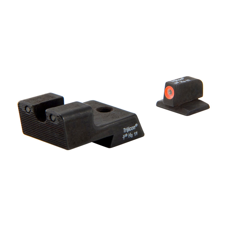 Trijicon HD Tritium Sight | Sights | Fits Colt 1911 | Orange Outline | Novak Low Mount Dovetail Cut | Black/Orange | CA128O-600527