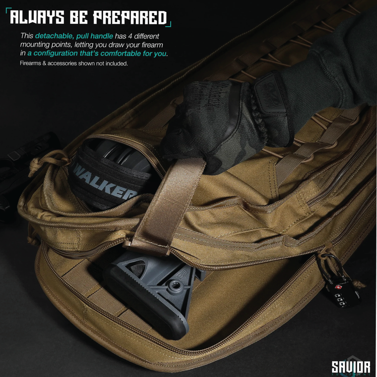 Savior Equipment Coffin T.G.B | Rifle Bag | 34” Bag | Dark FDE | SAV-RB-COVERT34-SS-TN