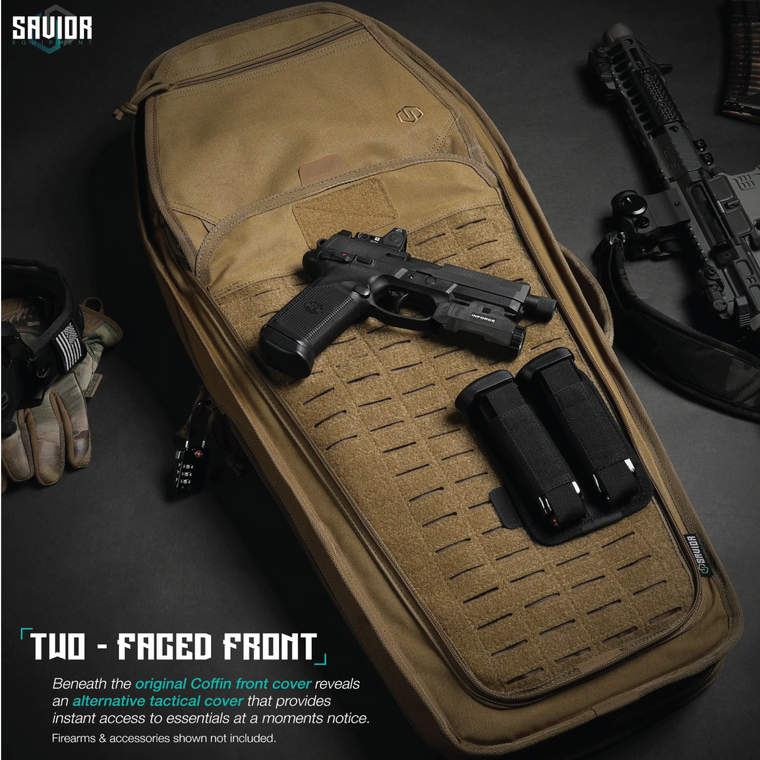 Savior Equipment Coffin T.G.B | Rifle Bag | 34” Bag | Dark FDE | SAV-RB-COVERT34-SS-TN