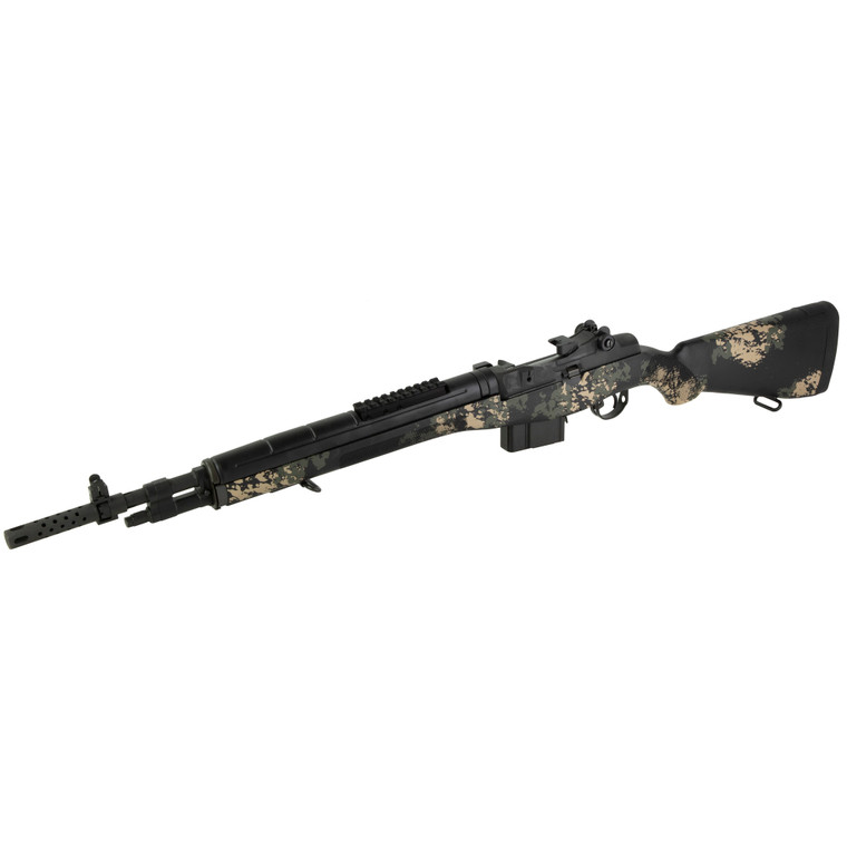Springfield M1A Scout Squad | Rifle | 18” Barrel | 308 Winchester | 10 Rounds | Adjustable Sights | Green and Tan Camo | AA9117