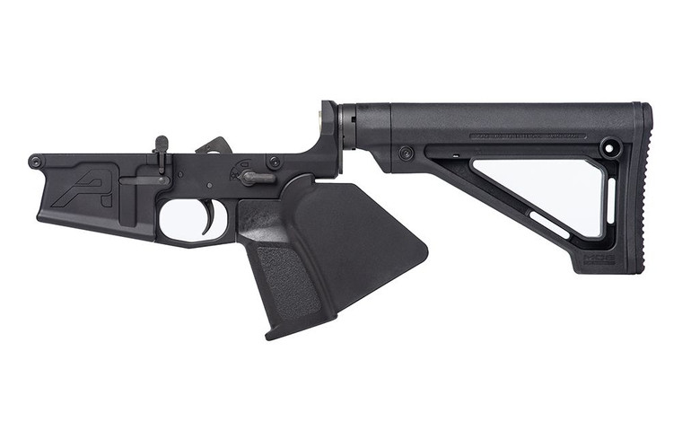 Aero Precision M5 Featureless Complete Lower Receiver w/ Magpul Fixed Carbine Stock  | Lower Receiver | Black | APAR308055