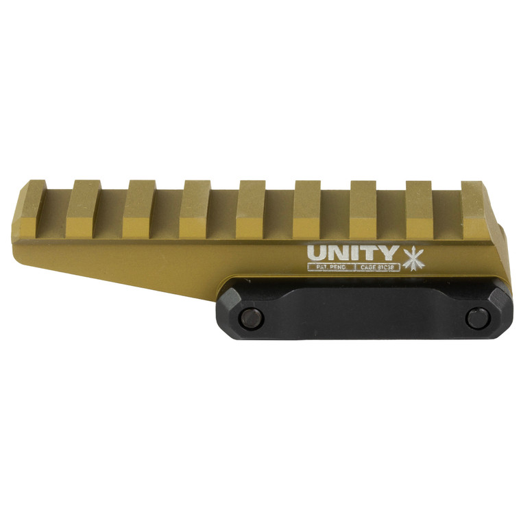 Unity Tactical FAST Red Dot Riser | Optic Mount | Elevates Lower 1/3 Mount to 2.26" Optical Height | FDE | FST-ORF