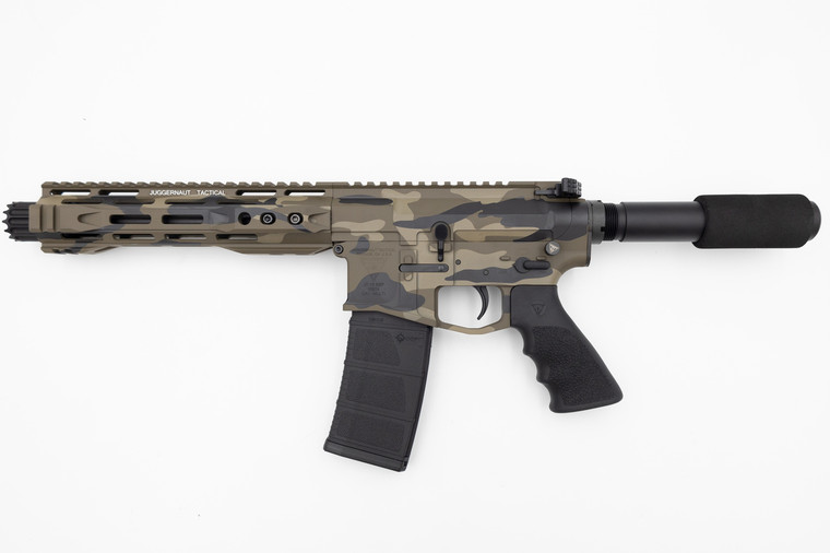 Juggernaut Tactical AR-Pistol | AR-Pistol | 8.5” Barrel | 10 Rounds | 5.56 NATO | CA Compliant | Camo FDE