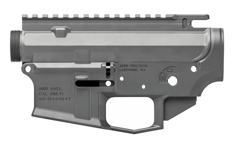 Aero Precision M4E1 Threaded Assembled Receiver Set | Builder Set | Sniper Grey | APCS100826