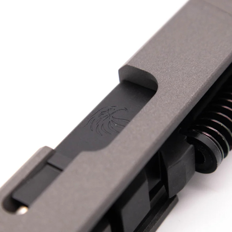 Tungsten Grey Live Free Armory Glock 19 Complete Slide with Black Barrel 9mm