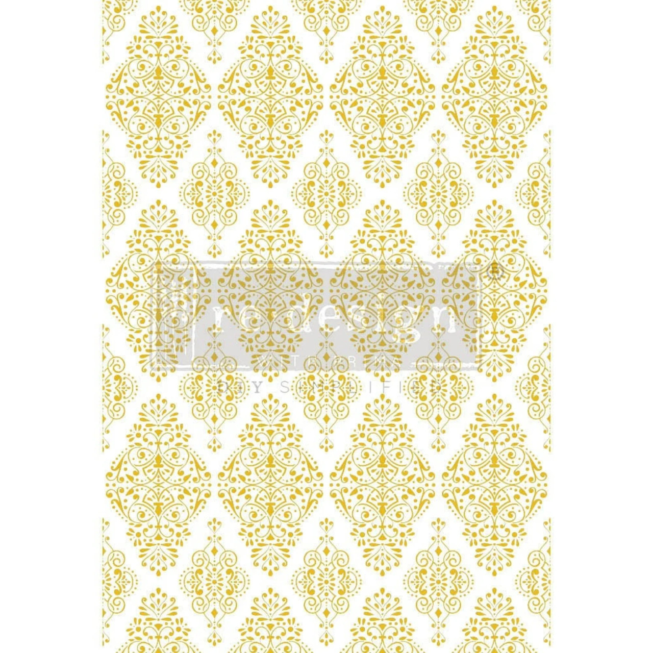 KACHA GOLD DAMASK, Rub on Transfers for Furniture, Redesign with Prima  Transfers, Furniture Decals - The Plaster Paint Company, LLC