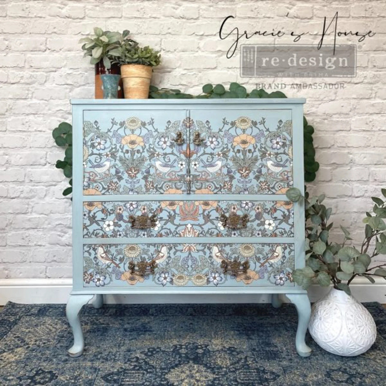 Pressed Flowers - Furniture Transfer - ReDesign with Prima