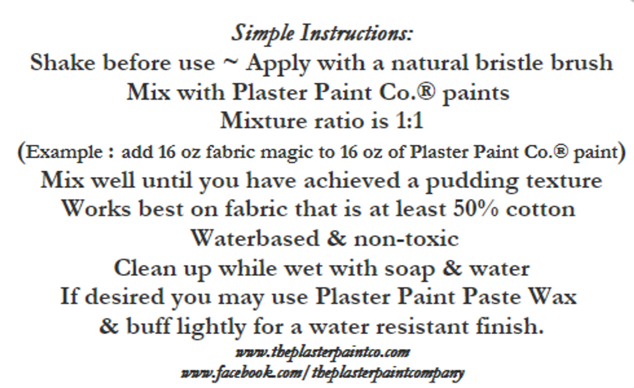 Fabric Magic - The Plaster Paint Company, LLC