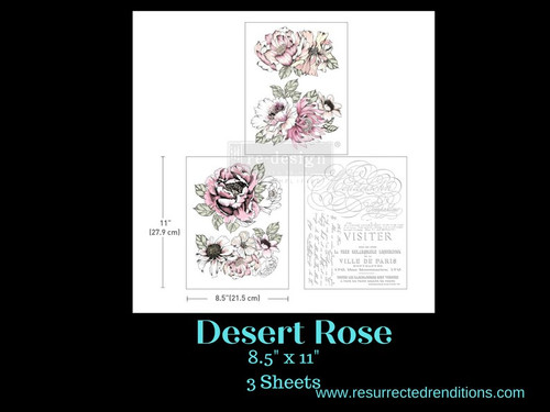 Desert rose – middy transfers - 3 sheets, redesign by prima - furniture transfers