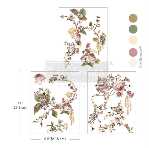 Middy Transfers® - Rosette Royal - 3 sheets, 8.5"x11"