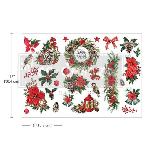 SMALL TRANSFERS – CLASSIC CHRISTMAS – 3 SHEETS, 6″X12″