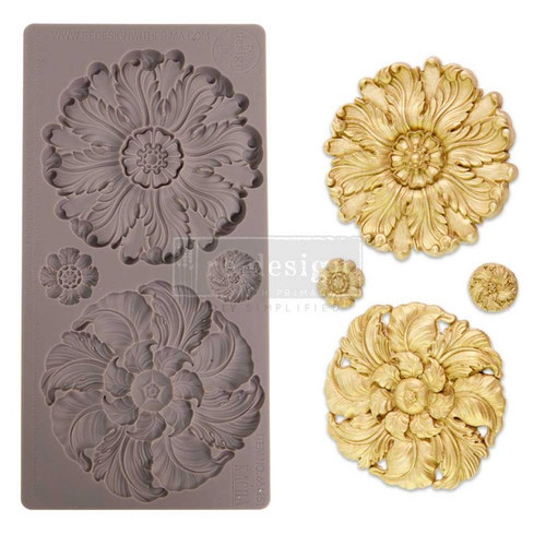 Décor Mould Kacha – Engraved Medallions – 5″x10″ Copyright #VAu001490698