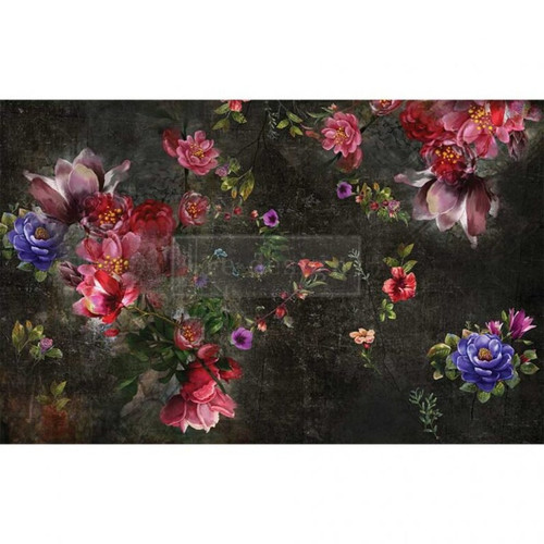 Redesign With Prima Botanical Imprint Decoupage Decor Tissue Paper,  Fabric Like Feel, Vintage Look, Pink Flowers, Pattern - The Plaster Paint  Company, LLC