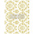 House of Damask - Gold Foil Kacha - Rub On Decal Transfer - Redesign with Prima Decor Transfer 18"x 24" New Furniture Transfer