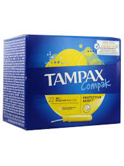 Tampax compak tampon 100% algodón regular 22 U