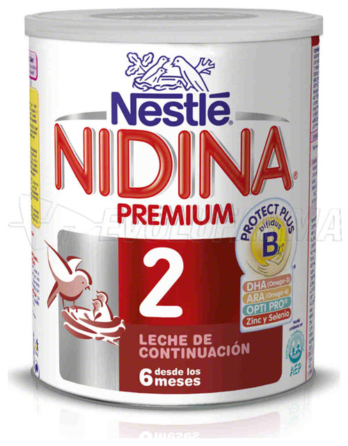 Nestlé nidina 2 premium en polvo, bote de 800 g.