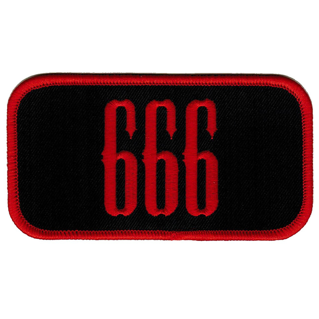 666 Heart Embroidered Patch