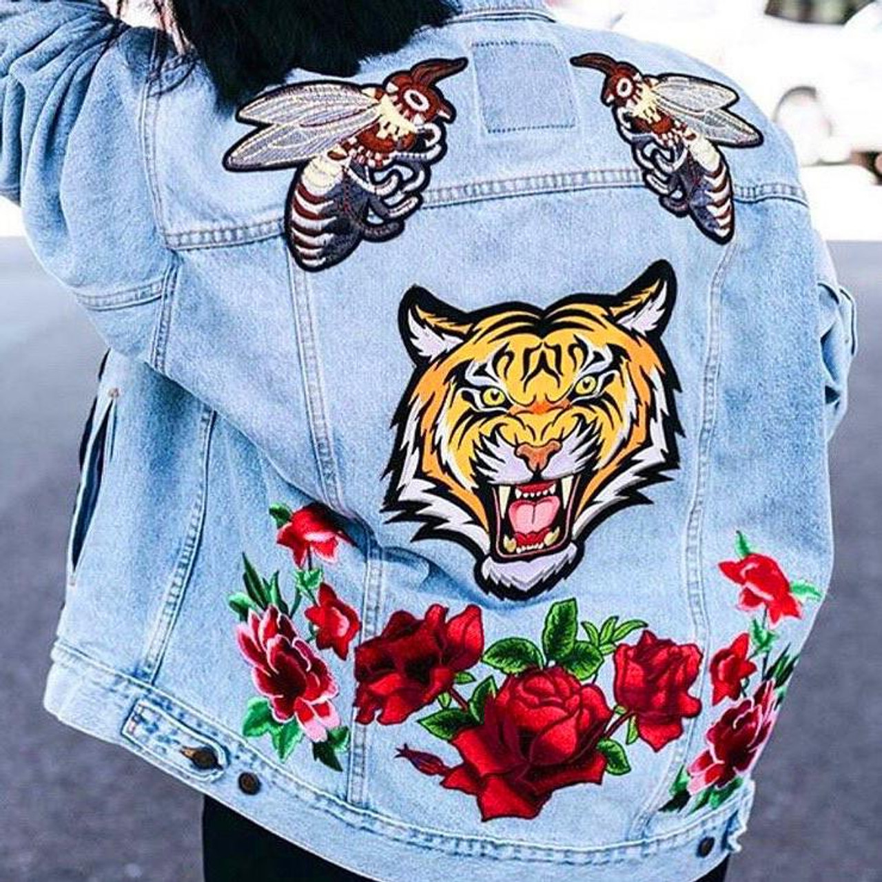 Tiger Patch, Large Animal Patches for Jackets by Ivamis Patches