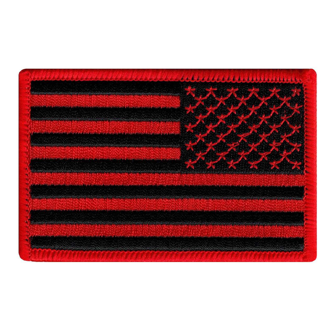 U.S. Flag Patch in Color w/ Gold Border - Reverse