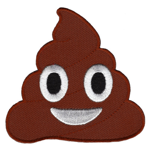 Poop Emoji Embroidered Patch