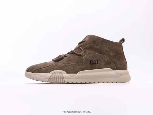 CAT Casual Shoes Brown Suede Mid-Top Lace-Up BV7075-001