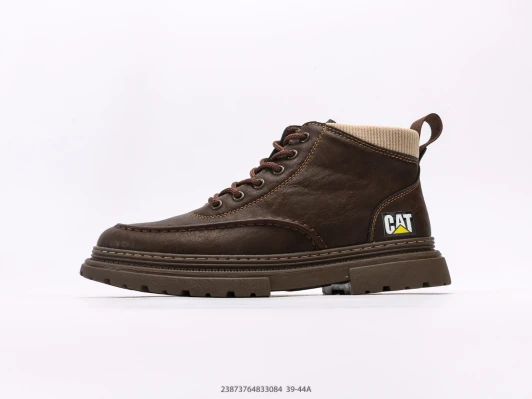 CAT Boots Brown Leather Lace-Up Work Boot CI2969-001