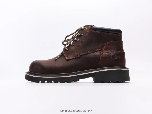 CAT Boots Brown Leather Lace-Up Work FZ3055-001
