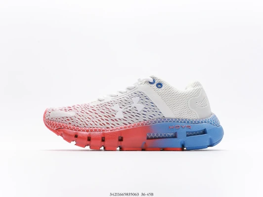 Under Armour HOVR Running Shoes White Red Blue Mesh
