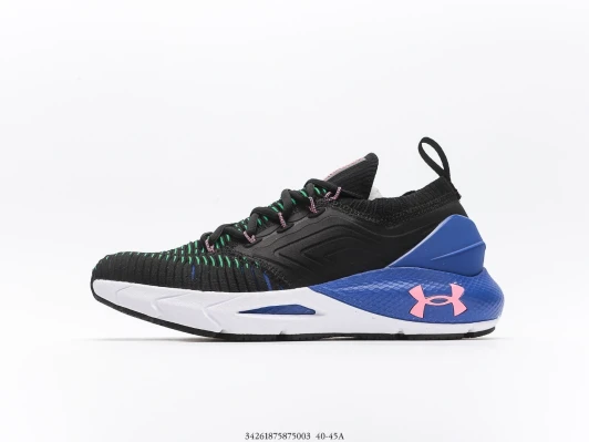 Under Armour Running Shoes Black Blue Pink Knit FZ4110-001