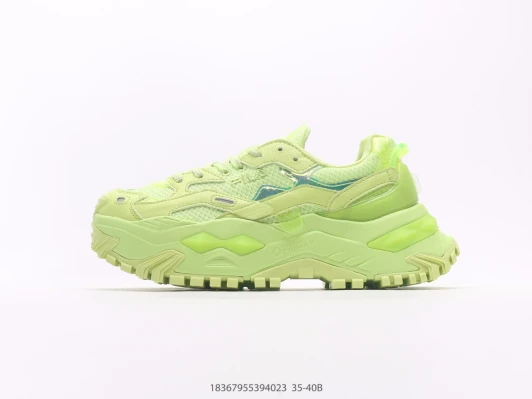 Fila Chunky Trainers Lime Green Synthetic Mesh AO3108-001