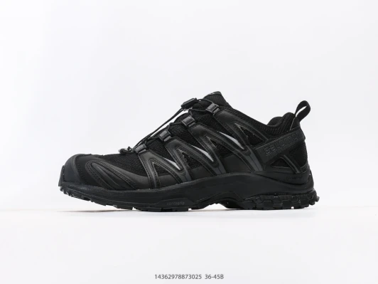 Salomon Trail Running Shoes Black Synthetic Quicklace 2