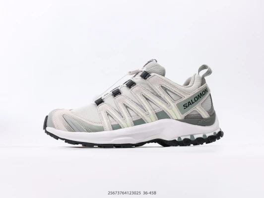 Salomon Trail Running Shoes Grey Synthetic Quicklace