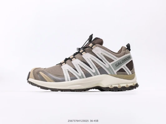 Salomon Trail Running Shoes Brown Synthetic Quicklace