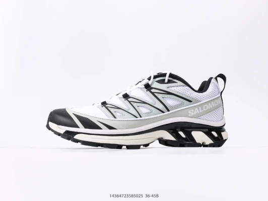 Salomon Trail Running Shoes White Black Grey Mesh Synthetic