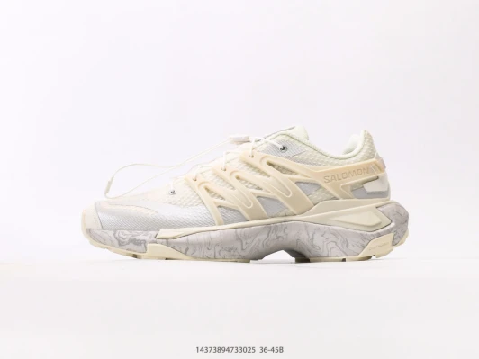 Salomon Trail Running Shoes Cream Synthetic Leather R5415-10