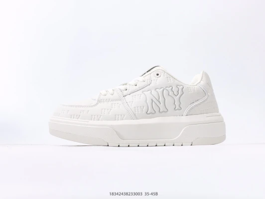 MLB NY Yankees Sneakers White Leather Low Top