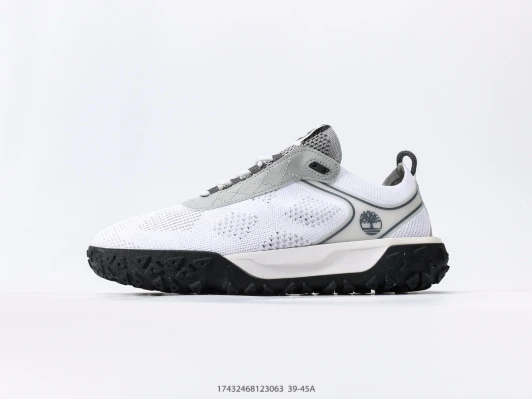 Timberland Sneakers White Grey Mesh Knit Lace-Up AO3108-006