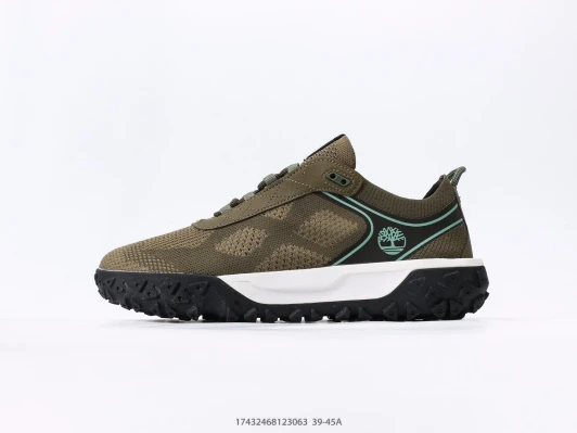 Timberland Sneakers Olive Green Mesh Lace-Up Chunky Sole