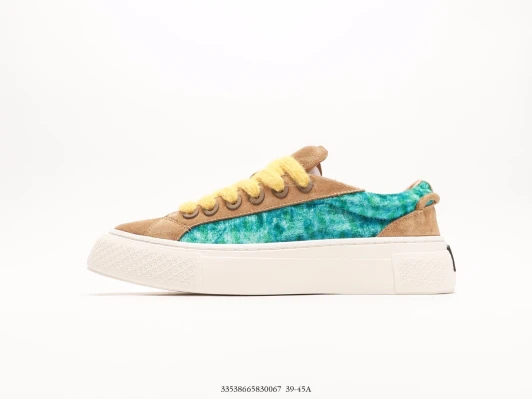 Dior Sneakers Blue Green Suede Distressed Lace-Up