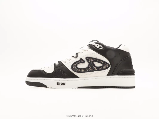 Dior B27 Sneakers White Black Leather