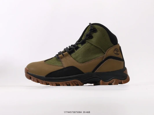 Timberland Hiking Boots Brown Green Suede Textile CJ9977-103