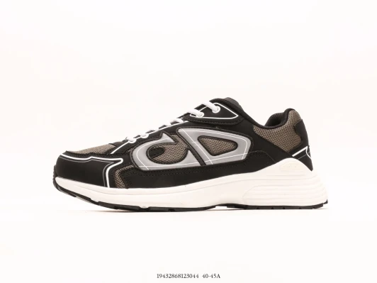 Dior B23 Sneakers Black Grey White Mesh Leather