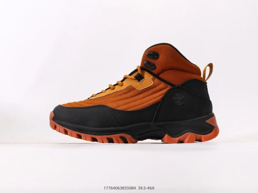 Timberland Hiking Boots Orange Black Suede Textile AA3830-002