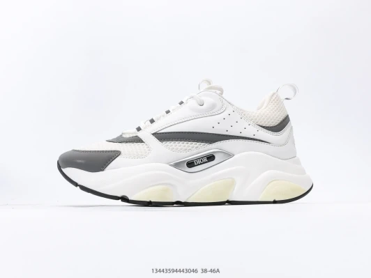 Dior Sneakers White Grey Mesh Leather Chunky Sole Dior Sneakers White Grey Mesh Leather Chunky Sole